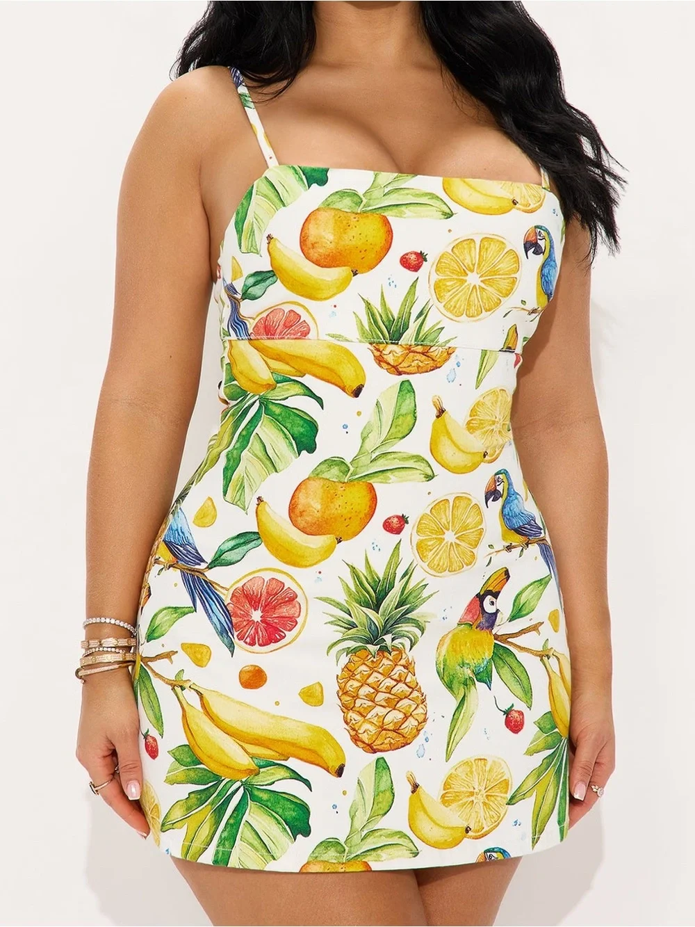 Fashion Nova Tropicana Stretch Twill Mini Dress – Size L – New With Tags (NWT) - Picture 2 of 9